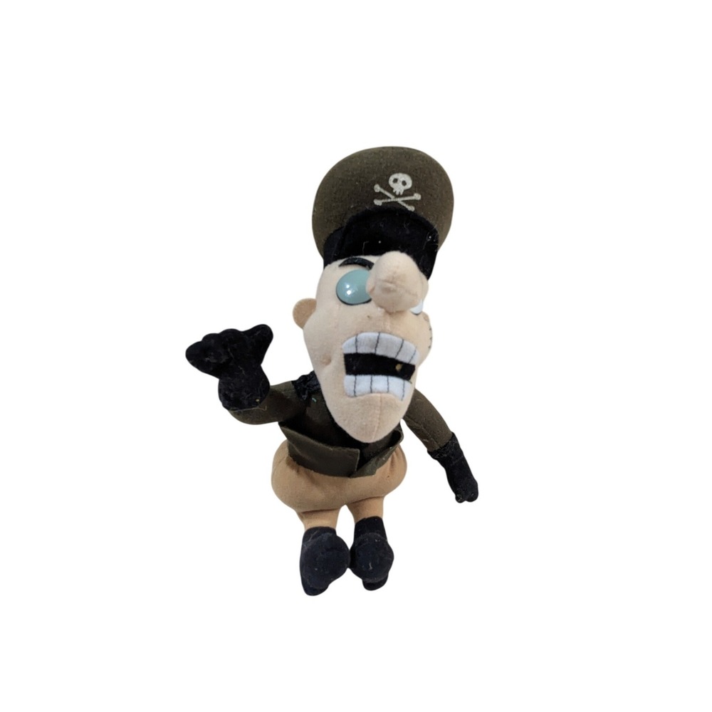 Vintage 1999 Stuffins Rocky and Bullwinkle‎ Fearless Leader Plush Bean Bag 9"